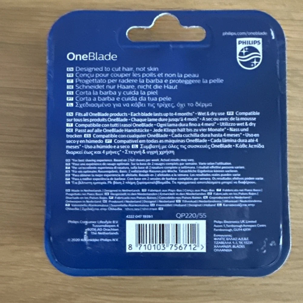 Philips Norelco One Blade Shaving Replacement Blades 2 Pack QP220/55